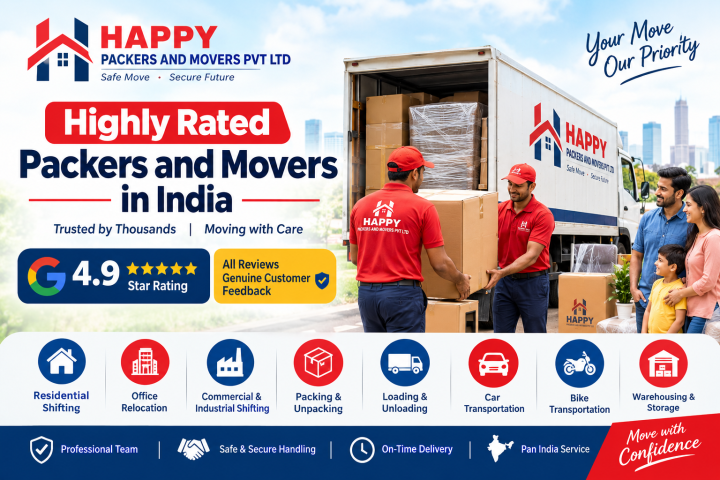 Highly Rated Packers and Movers in India